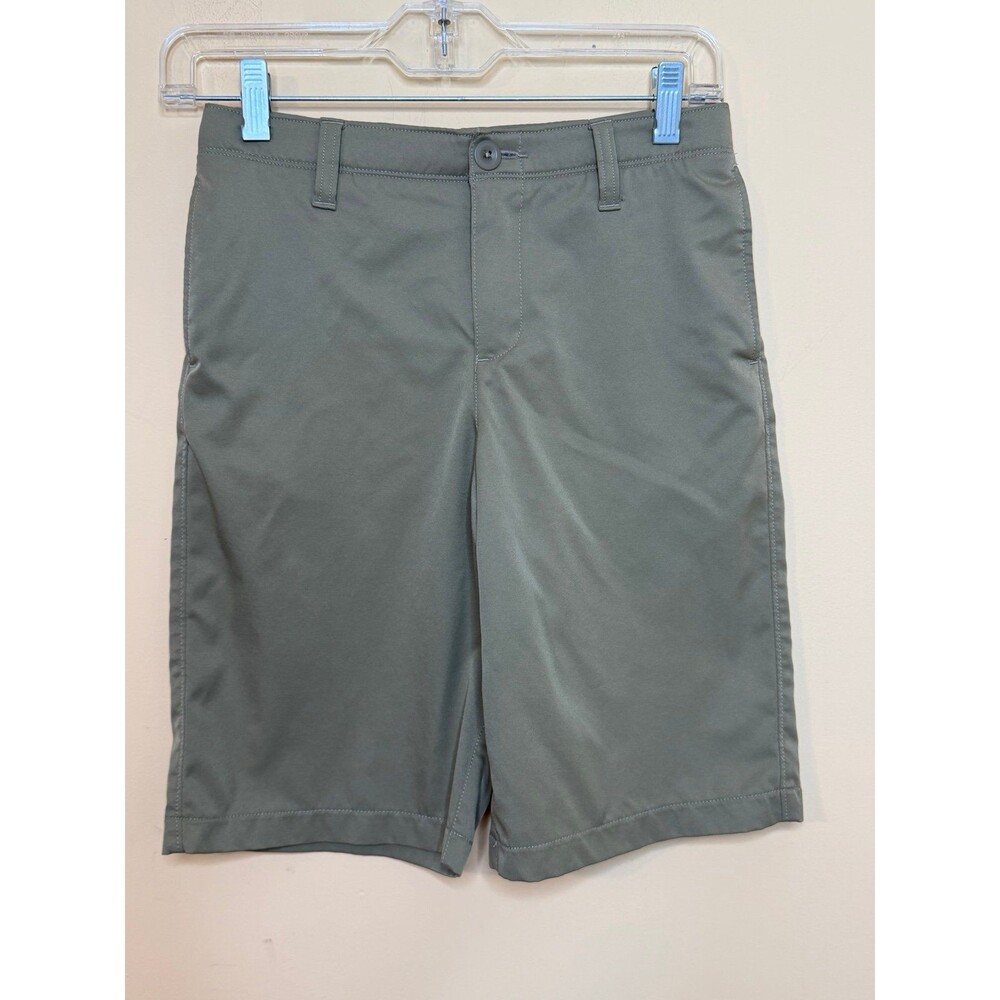 Boys under armour golf shorts tan size 14 heatgear